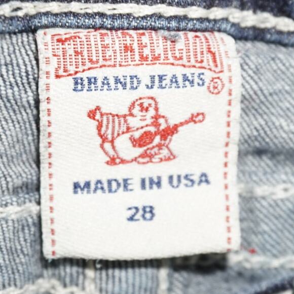True Religion Brand Jeans Women’s 28 Made in USA Dark Wash Flap Pocket Skinny - Picture 3 of 5